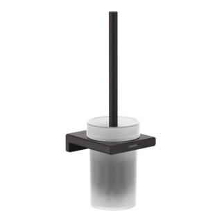 hansgrohe Ensemble brosse WC AddStoris fixation murale, métal, verre, noir mat
