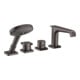 hansgrohe Ensemble complet Axor Citterio E 4-L-BW-Rand-Arm, avec thermostat, brossé bleu vc-1