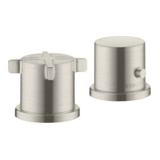 hansgrohe Ensemble complet Axor Citterio E mitigeur 2 trous, avec thermostat, look acier inoxydable