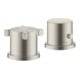 hansgrohe Ensemble complet Axor Citterio E mitigeur 2 trous, avec thermostat, look acier inoxydable-1