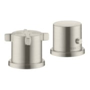hansgrohe Ensemble complet Axor Citterio E mitigeur 2 trous, avec thermostat, look acier inoxydable