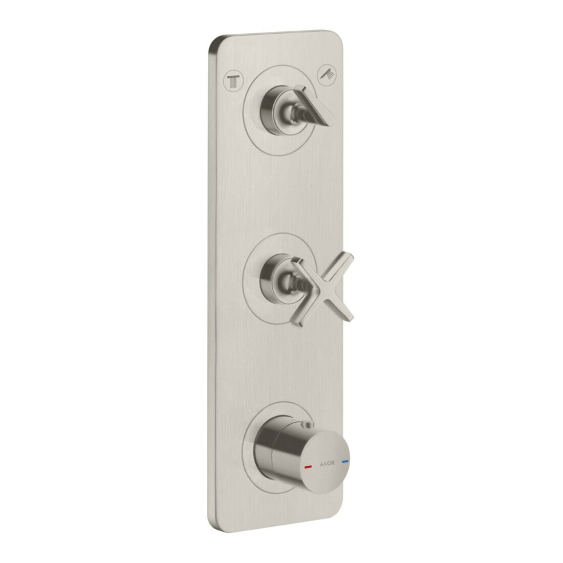 hansgrohe Ensemble complet Axor Citterio E mitigeur thermostatique encastré 380x120mm, avec Pl, aspect acier inoxydable
