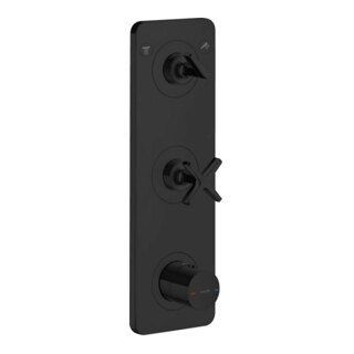 hansgrohe Ensemble complet Axor Citterio E mitigeur thermostatique encastré. 380x120mm, avec plaque, mat-noir