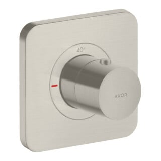 hansgrohe Ensemble complet Axor Citterio E Thermostat encastré 120x120mm, aspect acier inoxydable