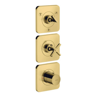 hansgrohe Ensemble complet Axor Citterio E Thermostat encastré 380/120, rosé, poli or optique