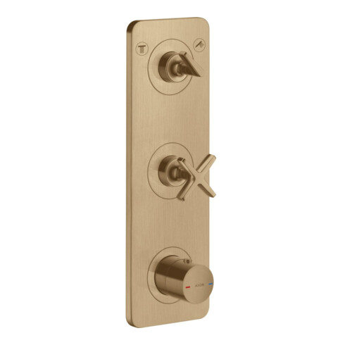 hansgrohe Ensemble complet Axor Citterio E Thermostat encastré 380x120mm, avec plaque, bronze brossé