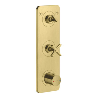 hansgrohe Ensemble complet Axor Citterio E Thermostat encastré H 380 x I 120 mm, avec plaque, brossé brun