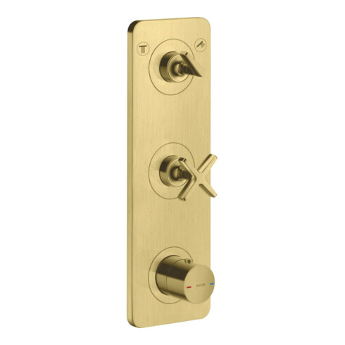hansgrohe Ensemble complet Axor Citterio E Thermostat encastré H 380 x I 120 mm, avec plaque, brossé brun