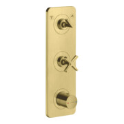 hansgrohe Ensemble complet Axor Citterio E Thermostat encastré H 380 x I 120 mm, avec plaque, brossé brun