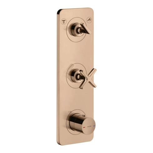 hansgrohe Ensemble complet Axor Citterio E Thermostat encastré H 380x120mm, avec plaque, poli chrome