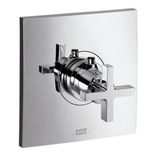 hansgrohe Ensemble complet Axor Citterio HF Thermostat encastré, avec poignée croix, chrome