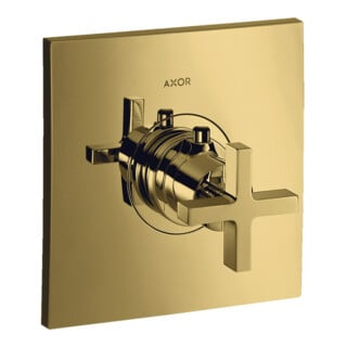 hansgrohe Ensemble complet Axor Citterio HF UP-THM, avec croix, optique or poli