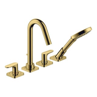 hansgrohe Ensemble complet Axor Citterio M 4-L-BW-Rand-Arm, H 135 mm, poli gol opt