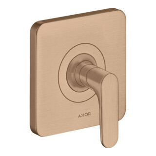 hansgrohe Ensemble complet Axor Citterio M mitigeur encastré, levier, or rouge brossé