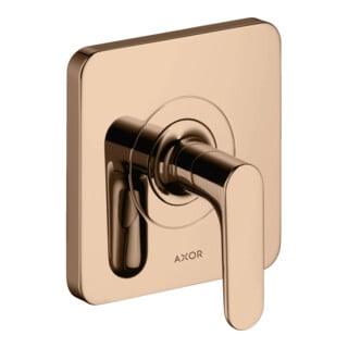 hansgrohe Ensemble complet Axor Citterio M mitigeur encastré, levier, or rouge poli