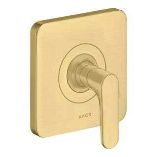 hansgrohe Ensemble complet Axor Citterio M Robinet d'arrêt encastré, levier, or brossé optique