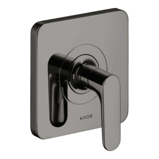 hansgrohe Ensemble complet Axor Citterio M vanne d'arrêt encastrée, levier, chrome poli bleu