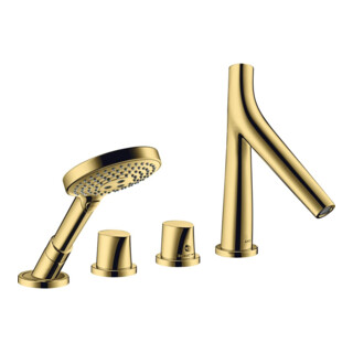 hansgrohe Ensemble complet Axor Starck Organic 4-L-BW-Rand-Arm., avec thermostat, optique or poli