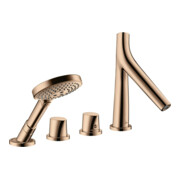 hansgrohe Ensemble complet Axor Starck Organic 4-L-BW-Rand-Arm., avec thermostat, or poli