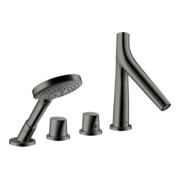 hansgrohe Ensemble complet Axor Starck Organic 4 sorties, mitigeur thermostatique, bleu poli