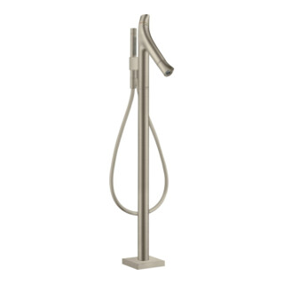 hansgrohe Ensemble complet Axor Starck Organic Thermostat baignoire, A 175 mm, sur pied, inox brossé