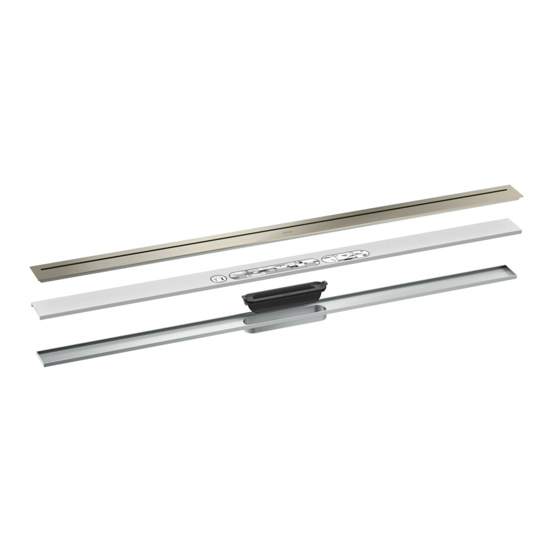 hansgrohe Ensemble complet Caniveau de douche AXOR Drain 1200 mm BN