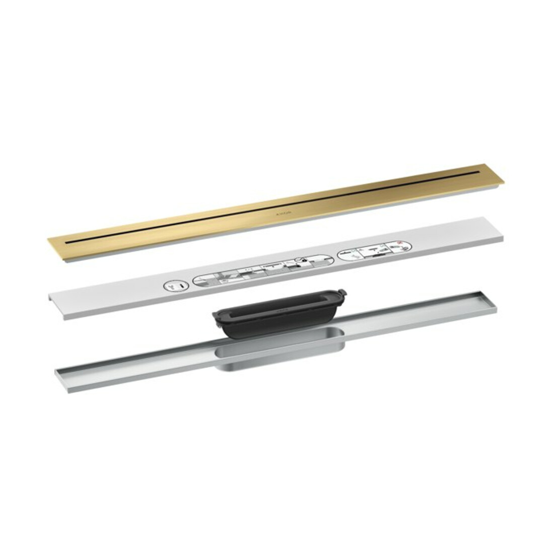hansgrohe Ensemble complet Caniveau de douche AXOR Drain 700 mm BGO