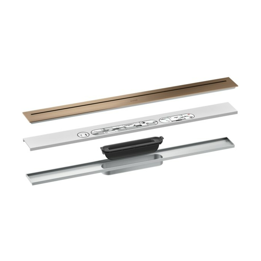 hansgrohe Ensemble complet caniveau de douche AXOR Drain 700 mm BRG