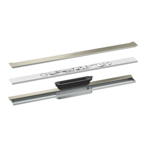 hansgrohe Ensemble complet Caniveau de douche AXOR Drain 700 mm pour fixation murale BN