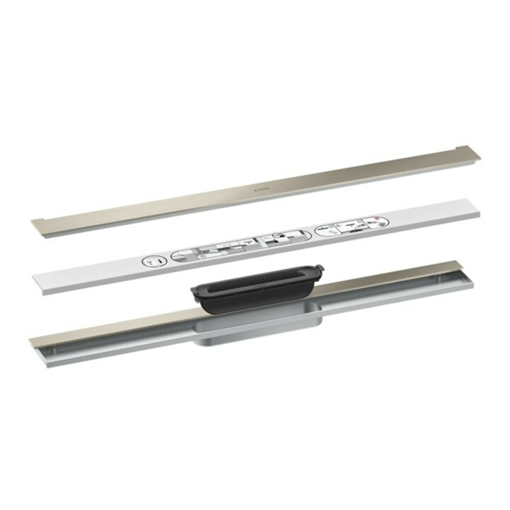hansgrohe Ensemble complet Caniveau de douche AXOR Drain 700 mm pour fixation murale BN