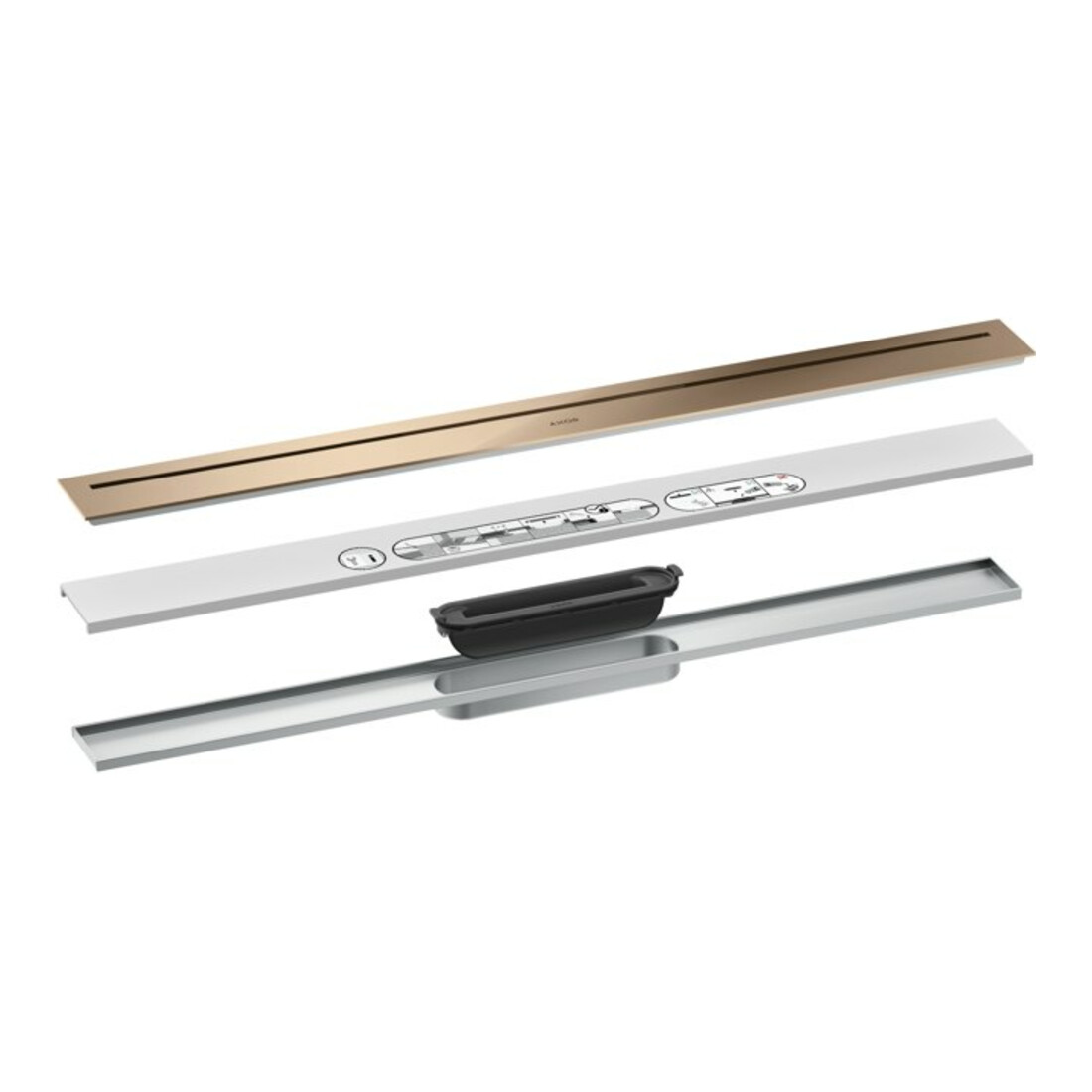 hansgrohe Ensemble complet Caniveau de douche AXOR Drain 800 mm PRG