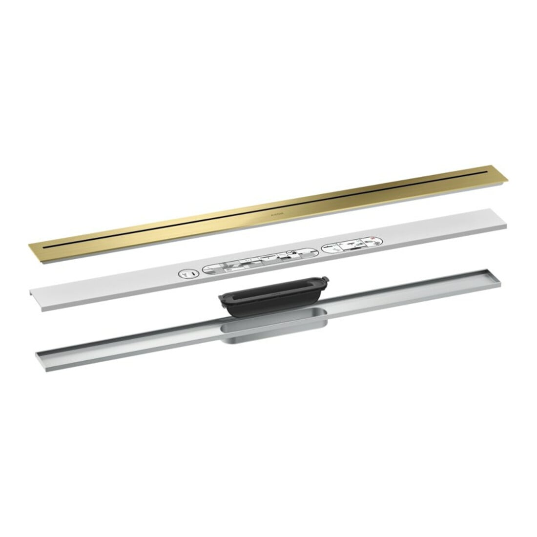 hansgrohe Ensemble complet Caniveau de douche AXOR Drain 900 mm BB