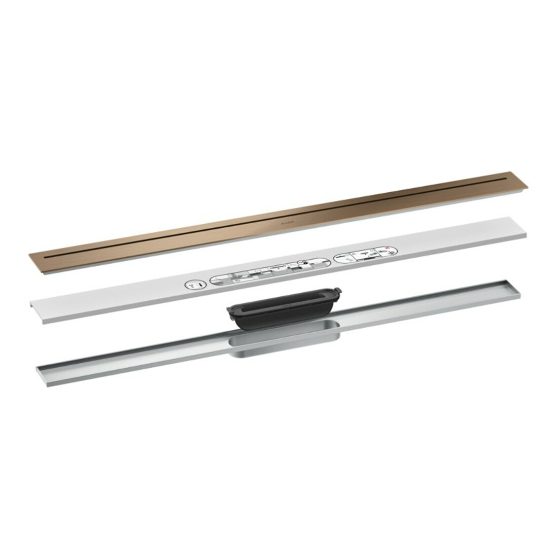 hansgrohe Ensemble complet caniveau de douche AXOR Drain 900 mm BRG