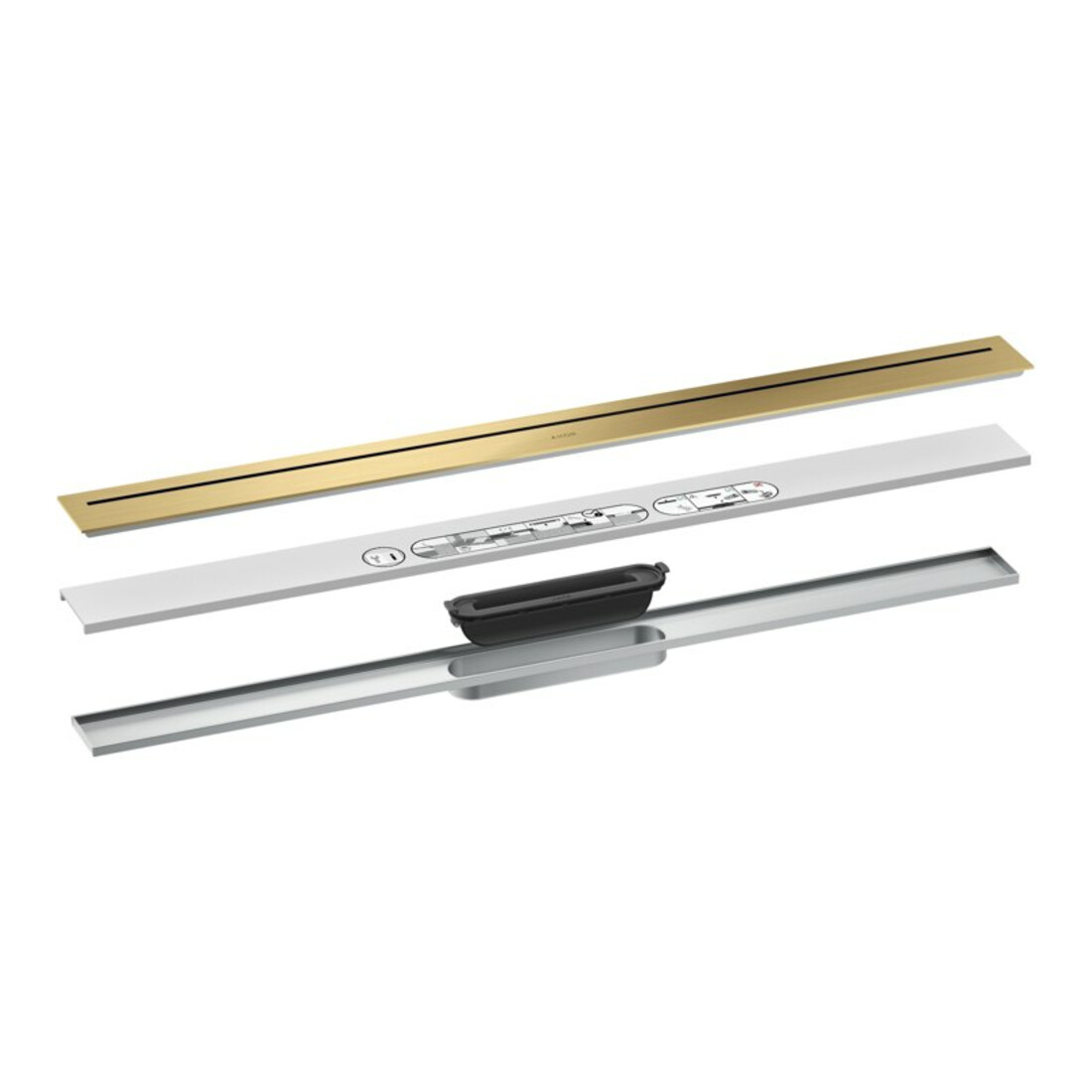hansgrohe Ensemble complet caniveau de douche AXOR Drain 900mm BGO