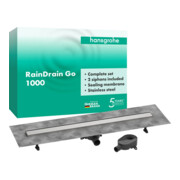 hansgrohe Ensemble complet DR RainDrain Go 1000 évacuation arrière pose carrelée/installation basse-5