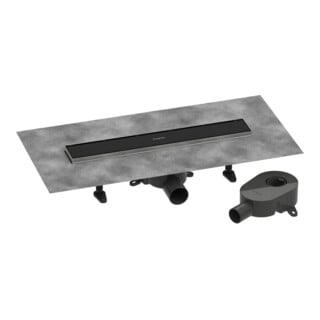 hansgrohe Ensemble complet DR RainDrain Go 500 évacuation arrière pose carrelée sol plat MSW