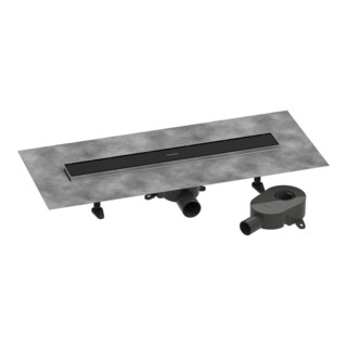 hansgrohe Ensemble complet DR RainDrain Go 600 siphon à carreler arrière sol/plaque MSW