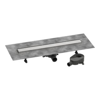 hansgrohe Ensemble complet DR RainDrain Go 700 évacuation arrière pose carrelage/installation plate BST