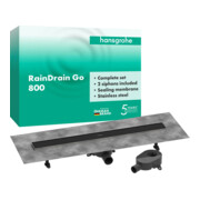 hansgrohe Ensemble complet DR RainDrain Go 800 installation murale arrière plate/MSW-2