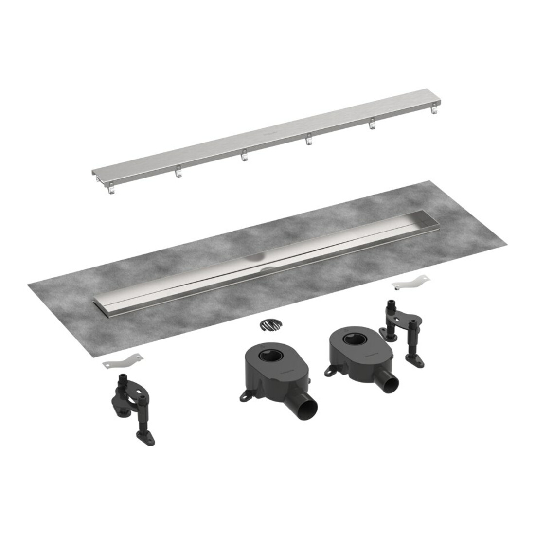 hansgrohe Ensemble complet DR RainDrain Go 800 installation murale arrière plate/MSW