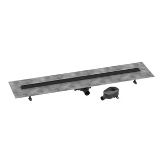 hansgrohe Ensemble complet DR RainDrain Go1200 installation murale arrière sol/plaque basse MSW