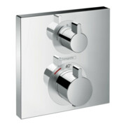 hansgrohe Ensemble complet Ecostat Square mitigeur thermostatique encastré, 2 sorties, chrome-1