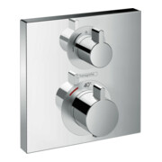 hansgrohe Ensemble complet Ecostat Square mitigeur thermostatique encastré, 2 sorties, chrome-3