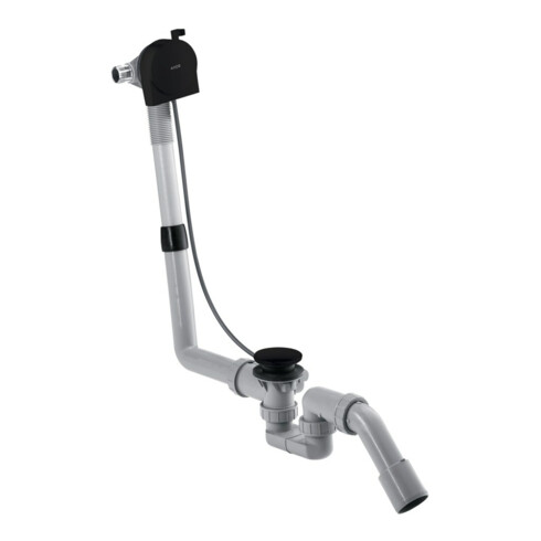 hansgrohe Ensemble complet Exafill S Bec de baignoire, garniture vidage/débordement, mat-noir
