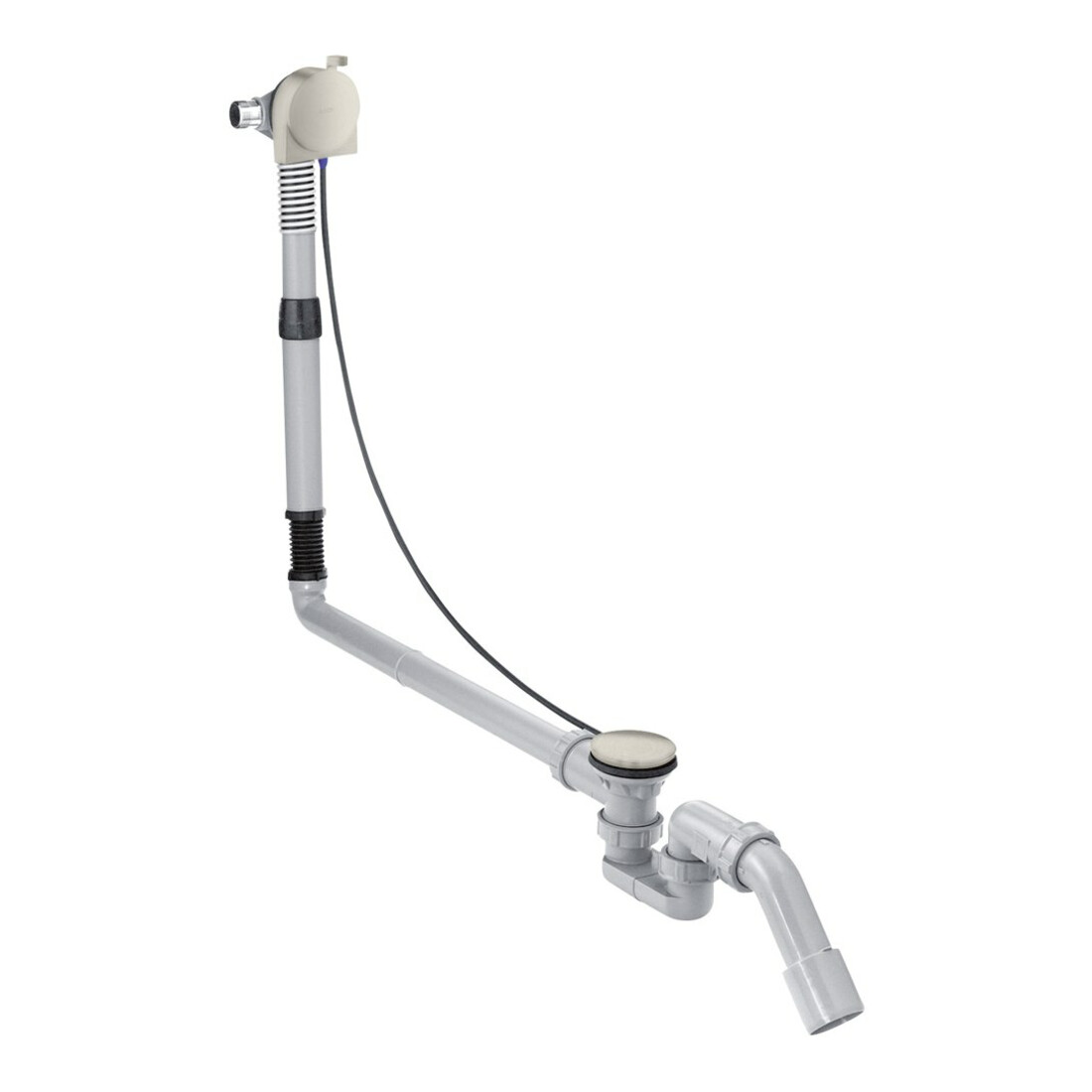 hansgrohe Ensemble complet Exafill S Bec de baignoire, garniture vidage + trop-plein, aspect acier inoxydable