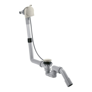 hansgrohe Ensemble complet Exafill S Bec de baignoire, garniture vidage + trop-plein, aspect inox