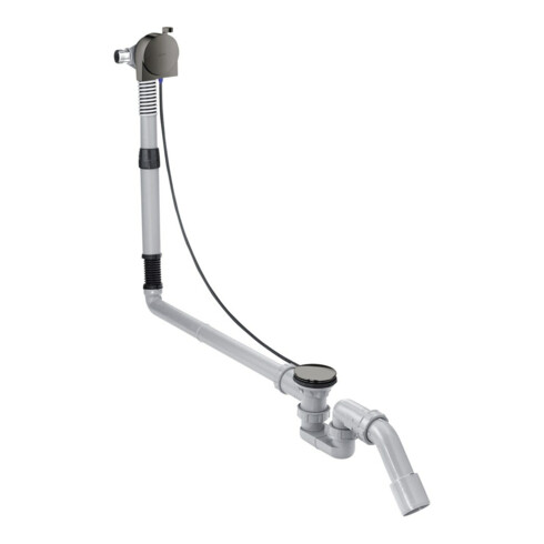 hansgrohe Ensemble complet Exafill S Bec de baignoire, garniture vidage + trop-plein, bleu poli vc