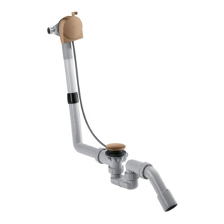 hansgrohe Ensemble complet Exafill S Bec de baignoire, garniture vidage + trop-plein, brossé or