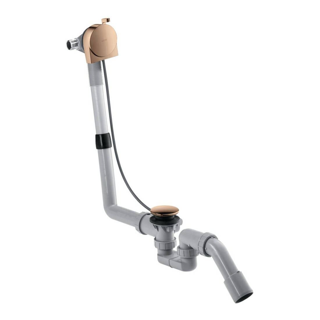 hansgrohe Ensemble complet Exafill S Bec de baignoire, garniture vidage + trop-plein, poli or rose