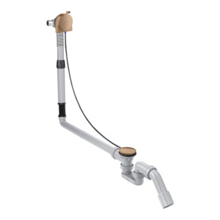 hansgrohe Ensemble complet Exafill S Robinet baignoire, garniture vidage + trop-plein, brossé or